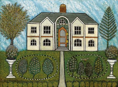 Hem med vattenfontäner av Morris Hirshfield