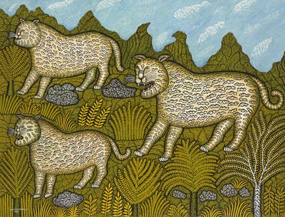 Leopard familj av Morris Hirshfield