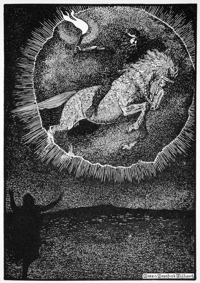 "Visionen om mannen på den grå hästen", 1913. av Morris Meredith Williams
