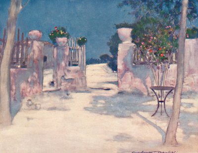 "En trädgård, Aten", 1903 av Mortimer L Menpes
