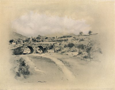 "En mexikansk by", 1903 av Mortimer L Menpes