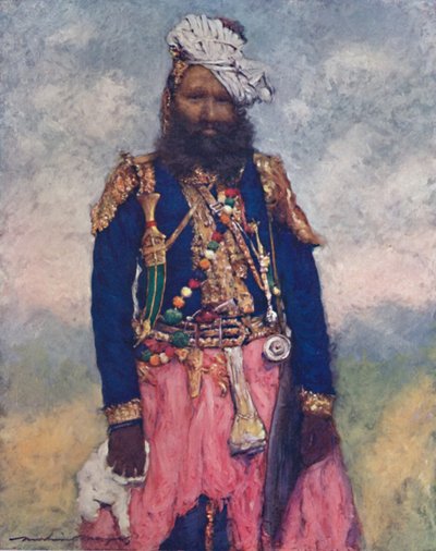 En retainer från Rajgargh, 1903 av Mortimer L Menpes