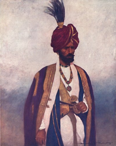 "En soldat av hans höghet Dogra Sowar", 1903 av Mortimer L Menpes