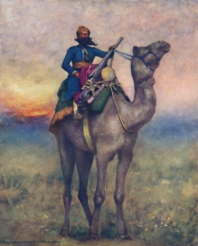 En svängvapenbärare från Rajputana, 1903 av Mortimer L Menpes