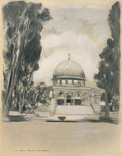 "Moskén i Omar, Jerusalem", 1903 av Mortimer L Menpes