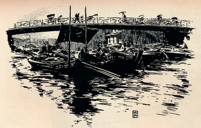 Osaka, Japan, ca 1900. av Mortimer L Menpes