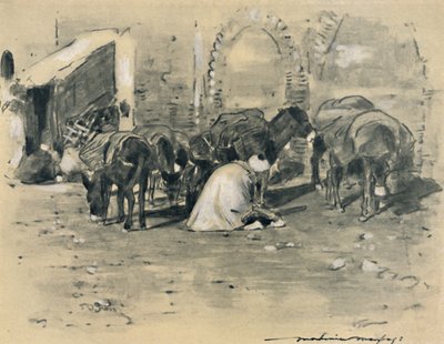 "Gatubild i Tanger", 1903. av Mortimer L Menpes