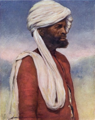 En hållare från Dhar (färg litho) av Mortimer Ludington Menpes