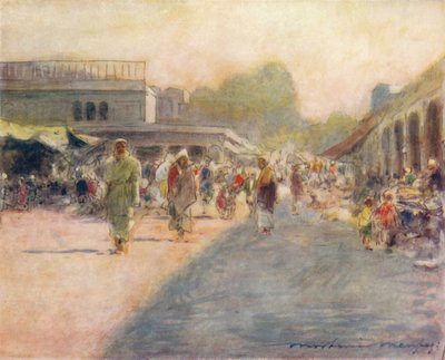 En gata i Peshawur, 1905 av Mortimer Ludington Menpes