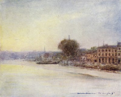 Bortom Hammersmith Bridge av Mortimer Ludington Menpes