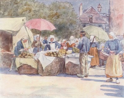 Brödstånd (färglitografi) av Mortimer Ludington Menpes