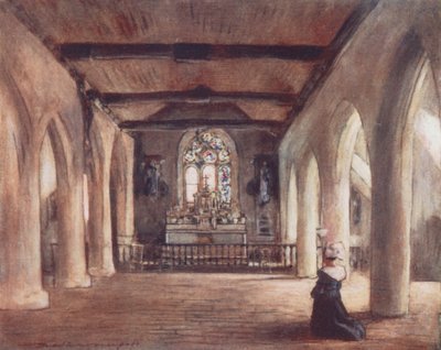 S:t Modys kyrka (färglitografi) av Mortimer Ludington Menpes