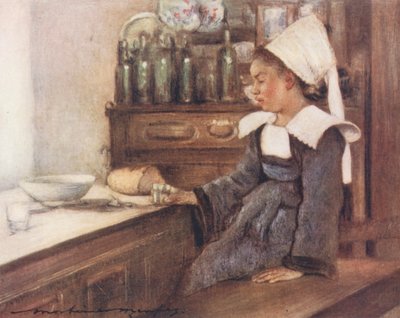 Dejeuner (färglitografi) av Mortimer Ludington Menpes
