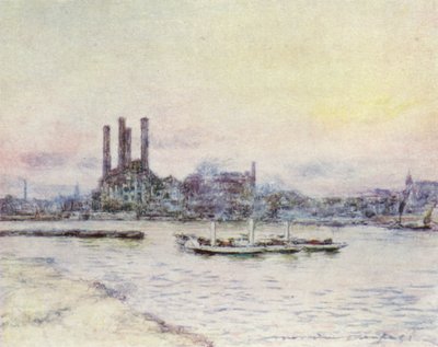 Från Battersea Bridge av Mortimer Ludington Menpes