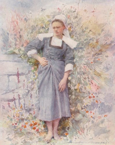 La Petite Marie (färglitografi) av Mortimer Ludington Menpes