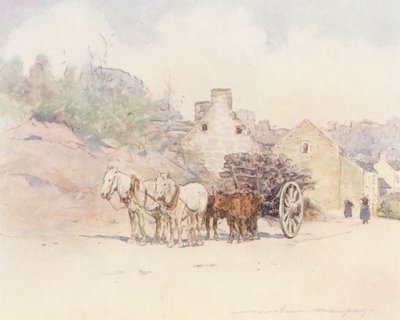 På väg till Bannalec (färglitografi) av Mortimer Ludington Menpes