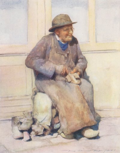 The Village Cobbler (färglitografi) av Mortimer Ludington Menpes