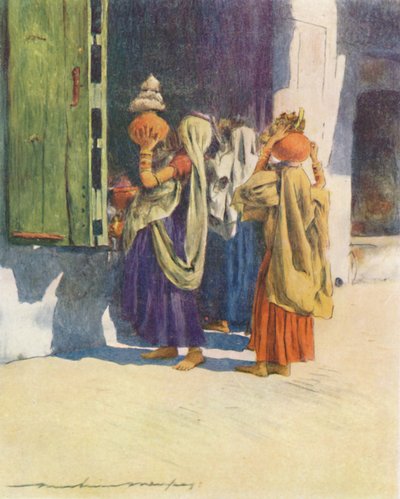Vattenbärare vid Nutha, 1905 av Mortimer Ludington Menpes
