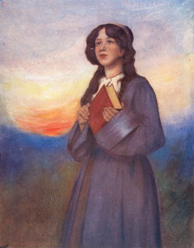 Världens barn: Amerikansk, Sunset (färglitografi) av Mortimer Ludington Menpes