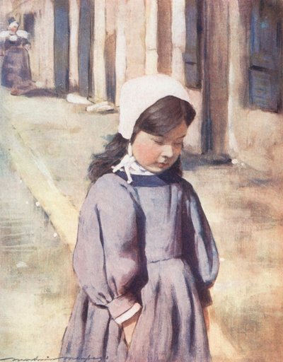 Världens barn: Breton, Under Grannies Eye (färglitografi) av Mortimer Ludington Menpes