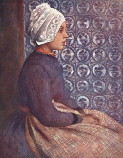 Världens barn: Dutch, A Dutch Maid (färglitografi) av Mortimer Ludington Menpes