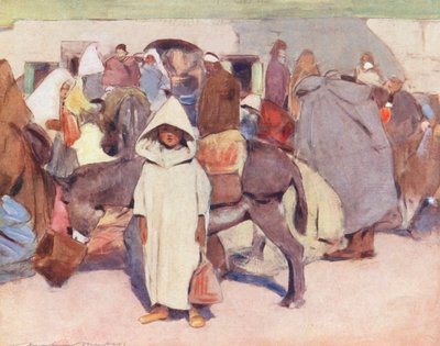 Världens barn: Moriska, i Tanger (färglitografi) av Mortimer Ludington Menpes