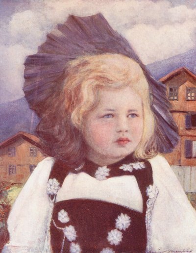Världens barn: Schweiz, en baby från Interlaken (färglitografi) av Mortimer Ludington Menpes