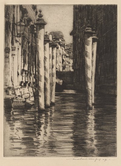 En smal kanal, Venedig av Mortimer Menpes