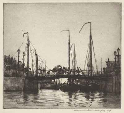 Bridge, Rotterdam (Chioggia: Fiskebåtar) av Mortimer Menpes