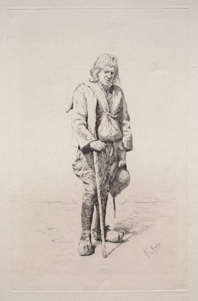 Man med käpp av Mortimer Menpes