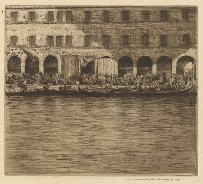 Rialto Markets, Venedig av Mortimer Menpes