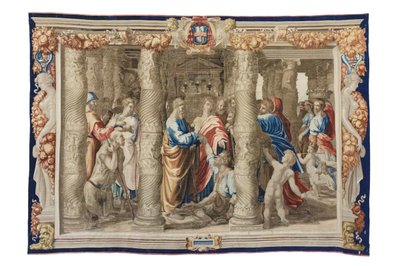S:t Peter botar krymplingen, ca 1630 (gobeläng på kartor av Rafael) av Mortlake Tapestry Manufactory