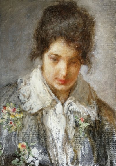 Porträtt av en dam, av Mose Bianchi