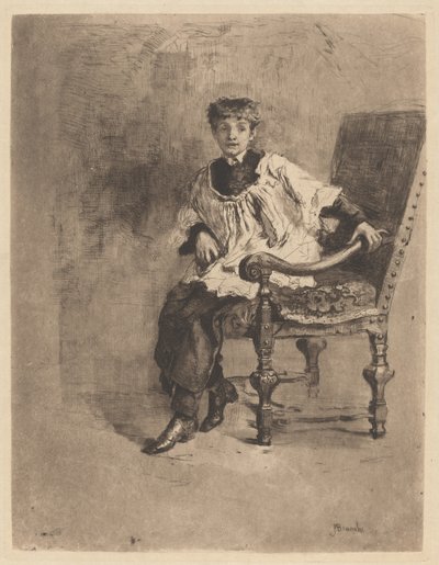 Sittande Acolyte av Mose Bianchi