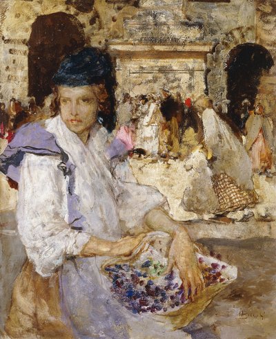 Blomsterförsäljaren, av Mose Bianchi