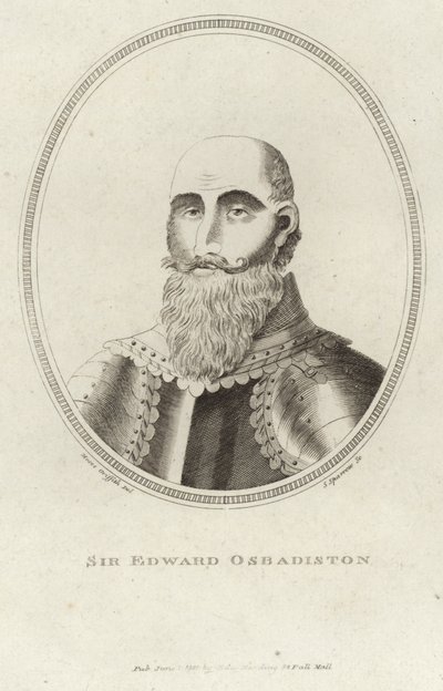 Porträtt av Sir Edward Osbadiston av Moses Griffith