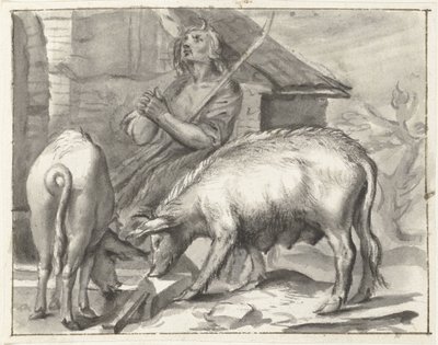 Gård med fjäderfä av Moses Ter Borch