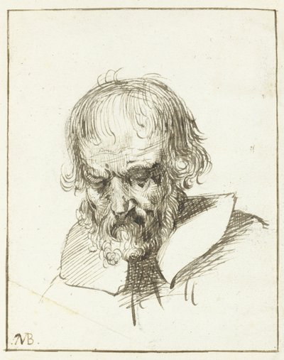 Huvudet av en gammal man av Moses Ter Borch
