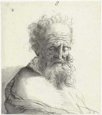 Huvud av en gammal man av Moses Ter Borch