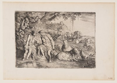 Mercury Lulling Argus to Sleep, plansch 4 från The Story of Mercury and Argus av Moses van Uyttenbroeck