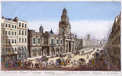 Royal Exchange 2:a exteriören, London, 1761 av Mothey Lairee