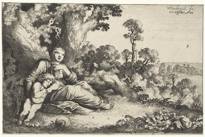 Hagar och Ismael i öknen av Moyses van Wtenbrouck