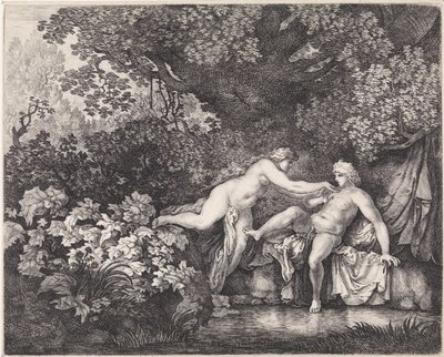 Salamacis och Hermafroditus av Moyses van Wtenbrouck