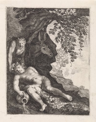Slappende Silenus av Moyses van Wtenbrouck