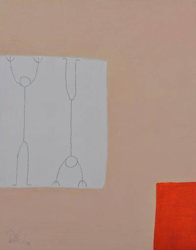 Abstrakta orange figurer av Mr PETTO