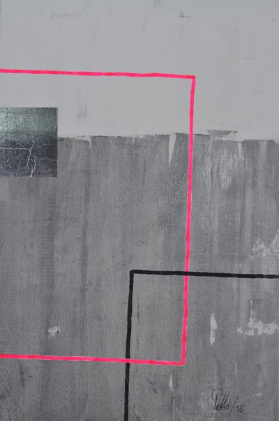 Fet, geometrisk, grå och rosa av Mr PETTO