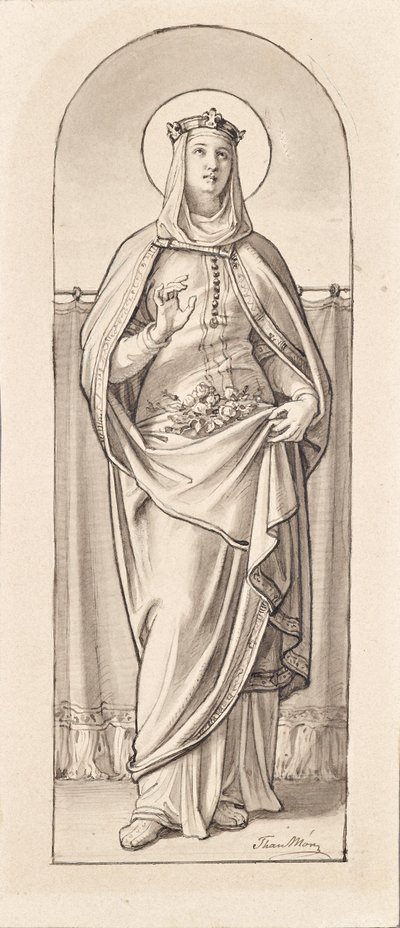 St Elisabeth av Thüringen av Mór Than