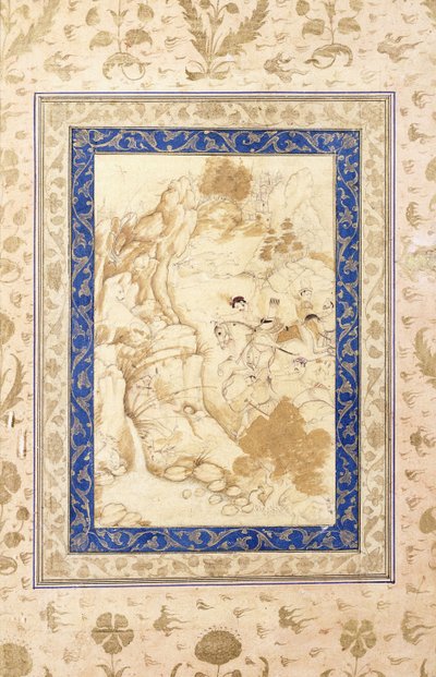 Jaktscen, c. 1660-80 av Mughal School