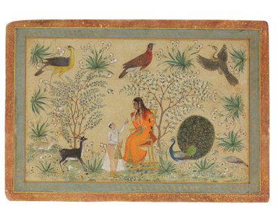Adlig kvinna i en trädgård, ca 1740 av Mughal School