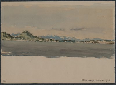 Stormavslutning, norska Fijord av Muirhead Bone